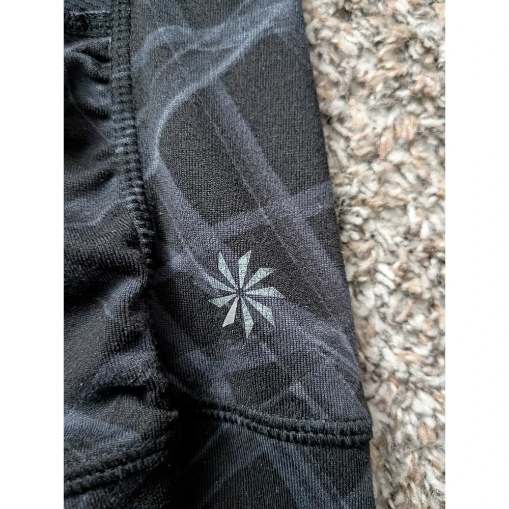Athleta Splash‎ Relay 929778-01 Black Print Pants Women's Size M
